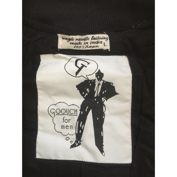 NWOT GOOUCH Bomber Jacket Mens Pop Art 90' Paisley - Picture 6 of 6